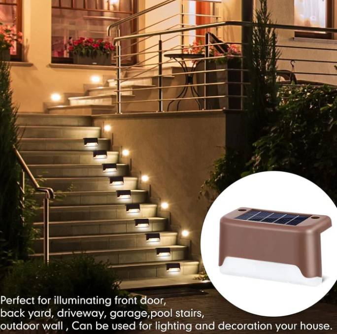 Wireless Solar Deck Lights Outdoor Pack of 4